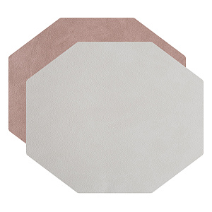 ADJ Шестиугольный плейсмат, 44,5x38 см., цвет: устричный/пепельная роза