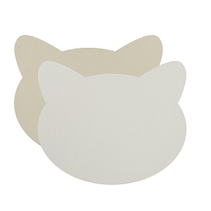 ADJ Плейсмат детский Cat, 42x35 см., цвет: белый/панна котта