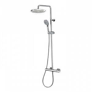 Bossini  Elios Душевая стойка с однорычажным смесителем, верхний душ из ABS Ø25см., ручной душ с 3 режимами, цвет: хром