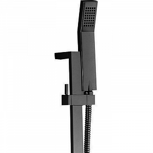 CISAL Shower Душевой гарнитур:ручная лейка,шланг 150 см,штанга 70 см, цвет: черный матовый