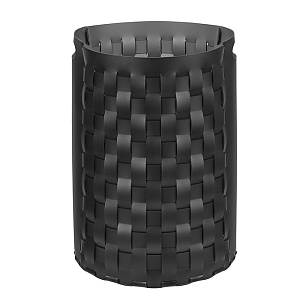 ADJ Круглая корзина для белья Bottega, D40xH57 см., цвет: черный/серый