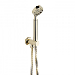 THG Nihal Porcelaine Ivoire Душевой комплект с ручным душем, держатель с подводом воды и шланг 1500 мм., цвет: Soft gold