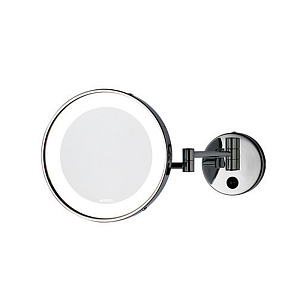 Bertocci Specchi Зеркало косметические, настенное круглое зеркало с LED-подсветкой,выключателем,3-кратное увеличение, цвет: хром