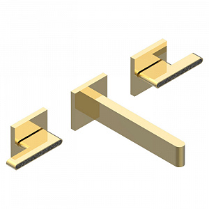 THG ICON-X CARBONE GOLD A MANETTES Смеситель для раковины, настенный, цвет: полированное золото