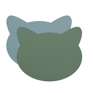 ADJ Плейсмат детский Cat, 42x35 см., цвет: небесный/эвкалипт