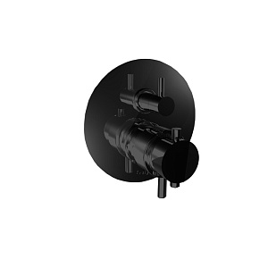 Bongio ON Термостатический смеситель с переключателем на 3 положения, (без встраив части 09766/3) цвет: черный матовый хром