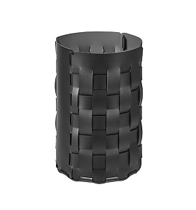 ADJ Корзина для мусора Bottega, D22xH35 см., цвет: черный/серый